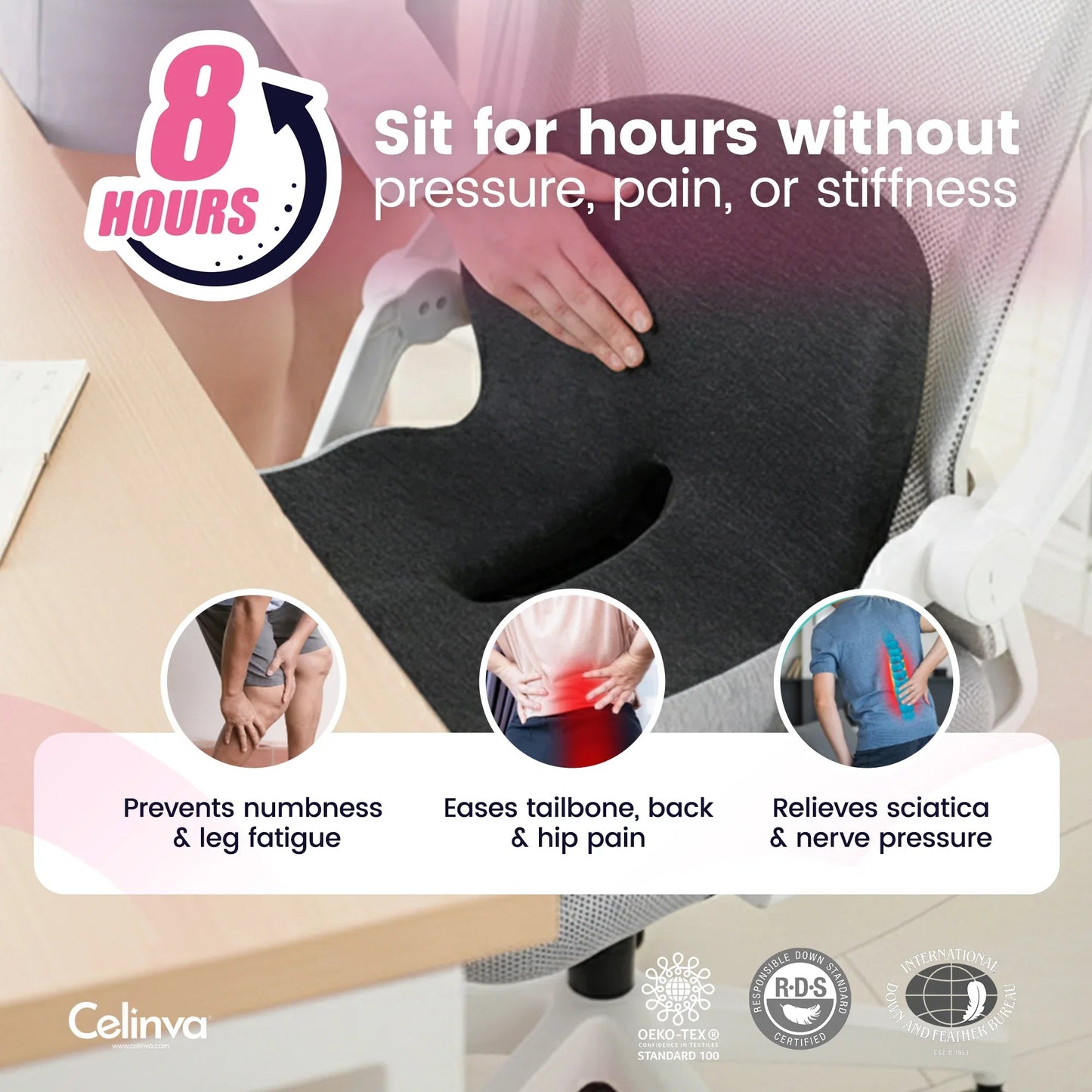 Celinva Comfort Orthopedic Seat Cushion